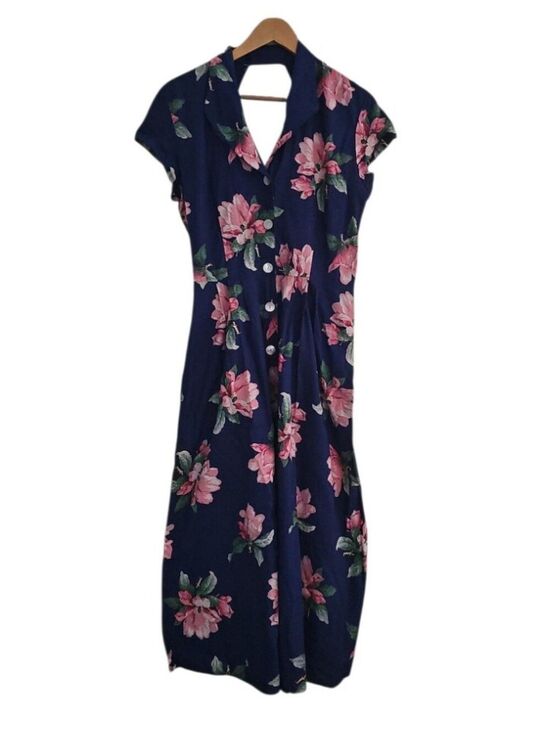Carol Anderson Dresses & Skirts - Vintage Carol Anderson California Floral Midi Dress USA Cotton M Cottagecore